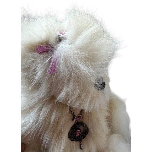 Signed Timeless Teddies Bear Recycled Fox Fur COA Handmade by Debbie Siqouin - Picture 9 of 10